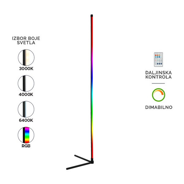 LED podna lampa F2079-12F BK