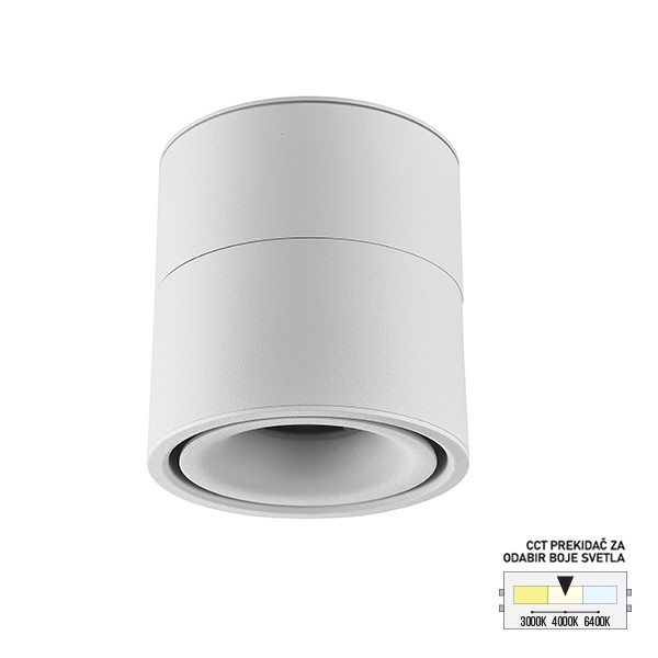 LED nadgradna lampa LN-07-9 CCT WH