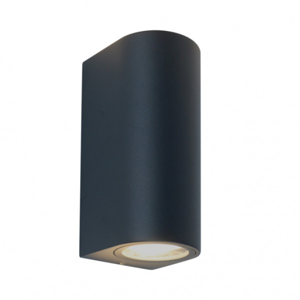 SVETILJKA W10402 ZIDNA 2*GU10 IP65 TAMNO SIVA