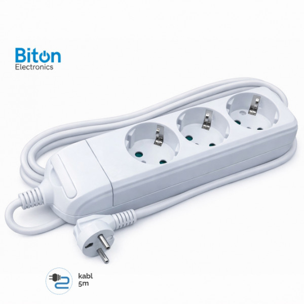 PRENOSNA PRIKLJUCNICA BITON TROSTRUKA 5M KB-RB-03L