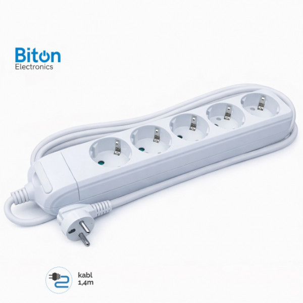 PRENOSNA PRIKLJUCNICA BITON PETOSTRUKA 1,4M KB-RB-05L