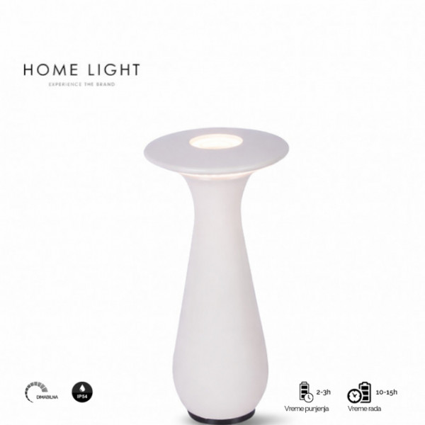 STONA LAMPA PUNJIVA T88091 2.5W 2700K IP54 BELA