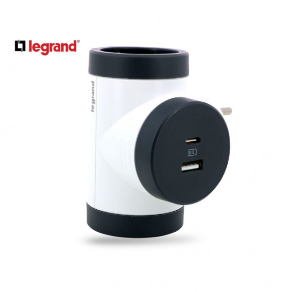 LG 694522 ADAPTER ROTIRAJUCI 2X2P+E 1XUSB-C (BELA/T.SIVA)