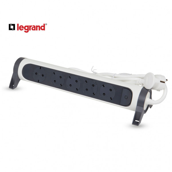 LG 694531 PRODUZNI BLOK 5X2P+E 1.5M (BELA/T.SIVA)