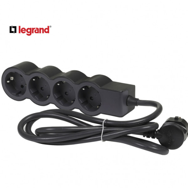 LG 694553 PRODUZNI BLOK 4X2P+E 1.5M (CRNA/T.SIVA)