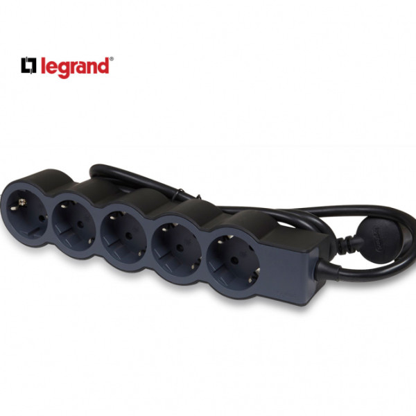 LG 694556 PRODUZNI BLOK 5X2P+E 1.5M (CRNA/T.SIVA)